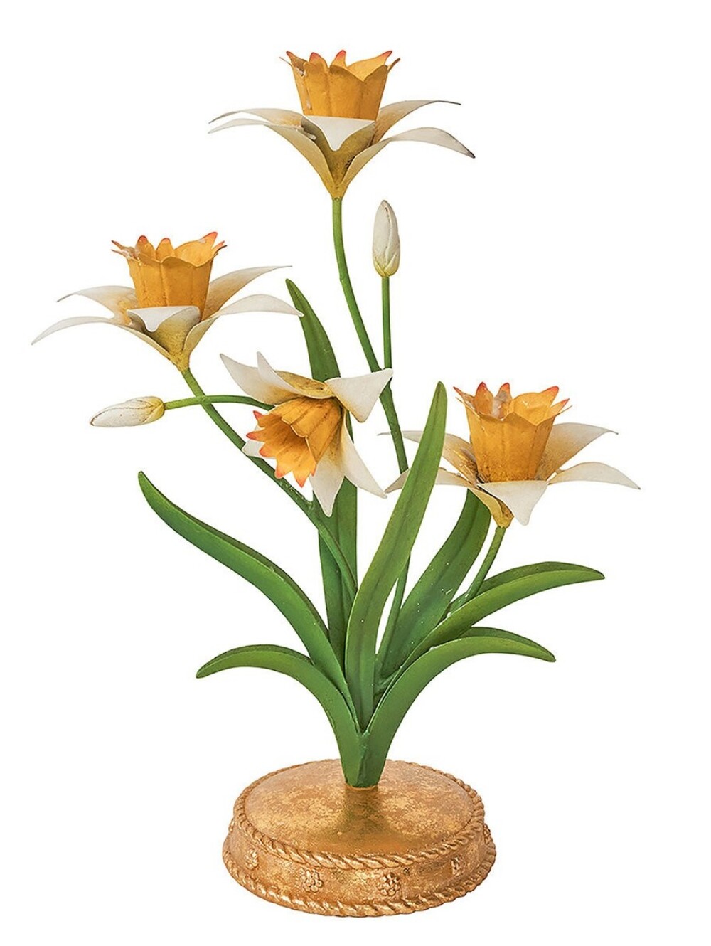 Juliska - Meadow Walk Daffodil Centerpiece Candelabra - Yellow NWT